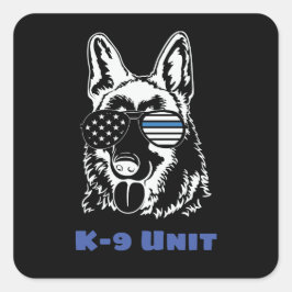 American K-9 Unit Quadratischer Aufkleber