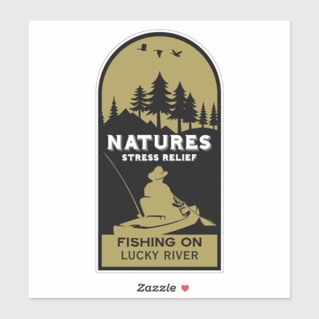 American Kayak Fishing Aufkleber (Blatt)