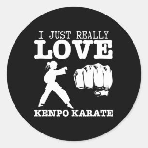 American Kenpo Girl Coach I gerade wirklich Liebe  Runder Aufkleber