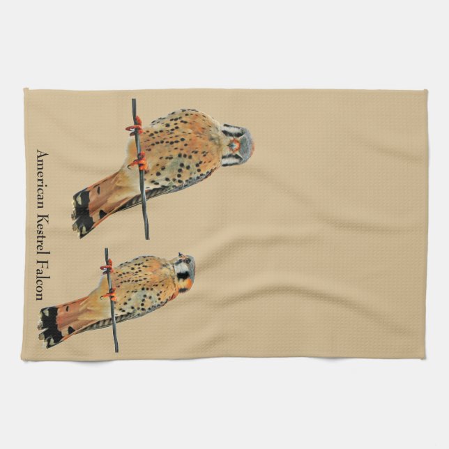 American Kestrel Falcon Geschirrtuch (Horizontal)