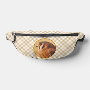 American Kestrel Malerei Original Wild Bird Art Bauchtasche