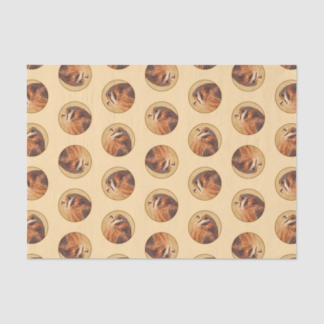American Kestrel Malerei Original Wild Bird Art Seidenpapier (Vorderseite)