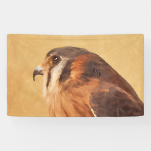 American Kestrel Painting - Original Bird Art Banner