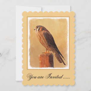 American Kestrel Painting - Original Bird Art Einladung