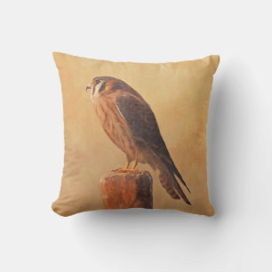 American Kestrel Painting - Original Bird Art Kissen
