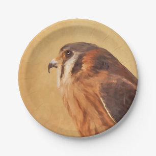 American Kestrel Painting - Original Bird Art Pappteller