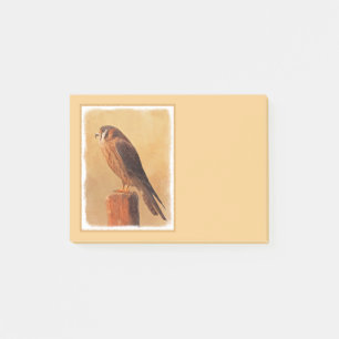 American Kestrel Painting - Original Bird Art Post-it Klebezettel