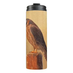 American Kestrel Painting - Original Bird Art Thermosbecher