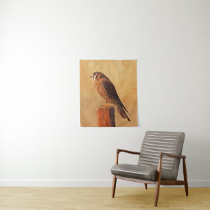 American Kestrel Painting - Original Bird Art Wandteppich