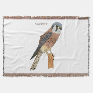 American Kestrel Vogelillustrierung Decke