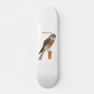 American Kestrel Vogelillustrierung Skateboard