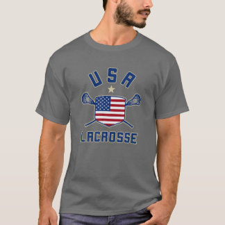 American Lacrosse  | USA Lax Flag Shield T-Shirt
