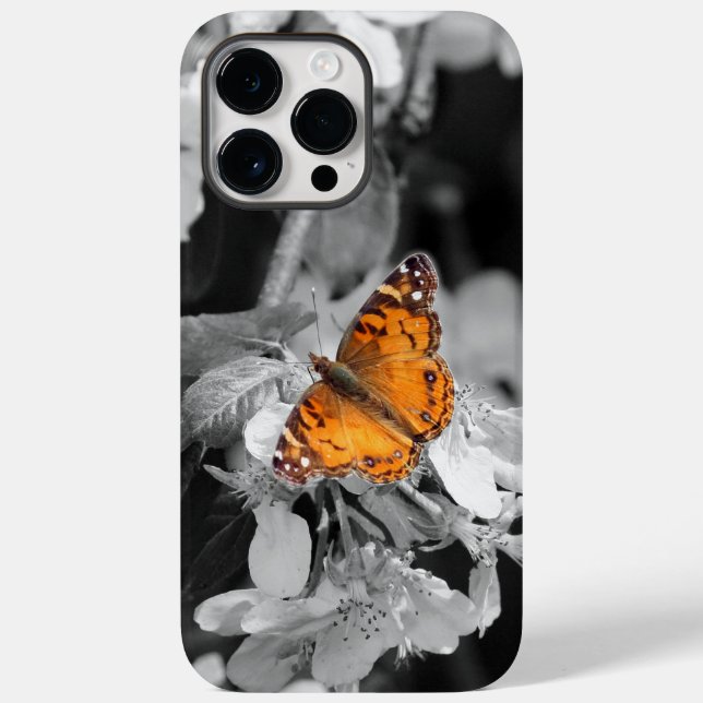 American Lady Butterfly on Blossom Handy Case (Rückseite)