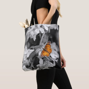 American Lady Butterfly On Blossom Tote Bag Tasche