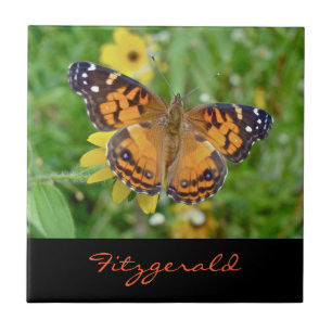American Lady Butterfly - Vanessa virginiensis Fliese