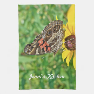 American Lady Butterfly - Vanessa virginiensis Geschirrtuch