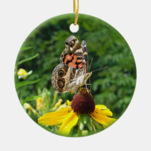 American Lady Butterfly - Vanessa virginiensis Keramikornament
