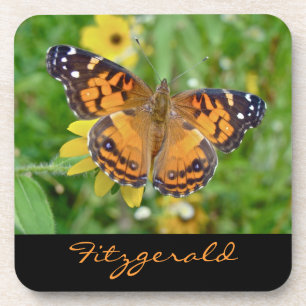 American Lady Butterfly - Vanessa virginiensis Untersetzer
