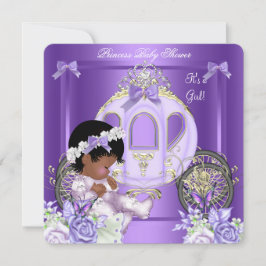 American Lavender Baby Shower Girl 5A Einladung
