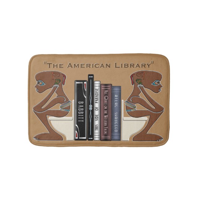 American Library Funny Bathroom Dekoration Persona Badematte (Vorderseite)