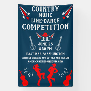 American Line Dancing Festival und Party Banner