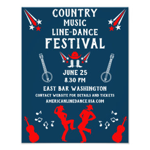 American Line Dancing Festival und Party Fotodruck