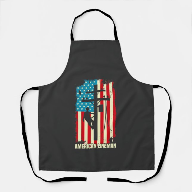 American Lineman Flag Electric Cable Schürze (Vorderseite)