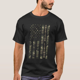 American Lineman United Staaten Distressed Camoufl T-Shirt