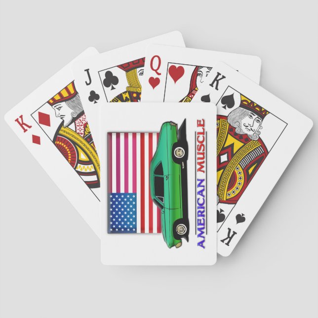 American Made 70er Muscle Car Playing Cards Spielkarten (Rückseite)