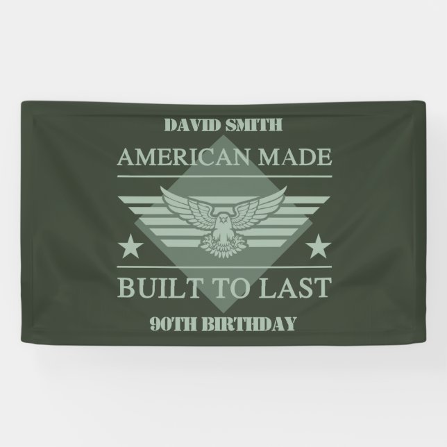 American Made 90. Geburtstag Banner (Horizontal)
