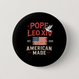 American Made First Pope Leo Xiv Christlich Robert Button