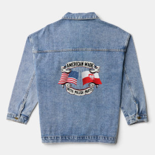 American Made Polska Parts Solidarność Polnische F Jeansjacke