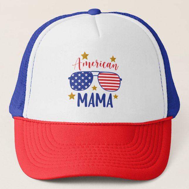 American Mama Hat Truckerkappe (Vorderseite)