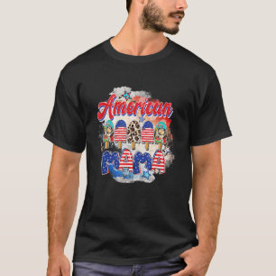 American Mama Ice Cream American Flag Patriotic 4t T-Shirt