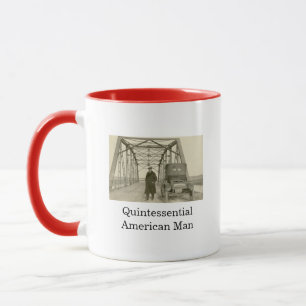 American Man Real Photo Café Mug