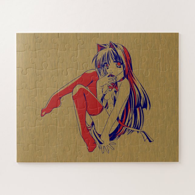 American Manga Neko Catgirl Kawaii Anime (Horizontal)