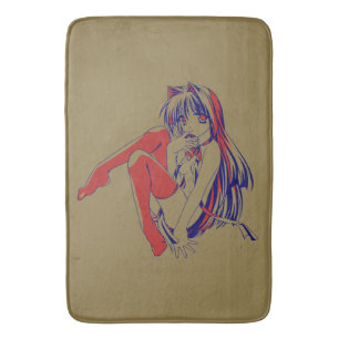 American Manga Neko Catgirl Kawaii Anime Badematte