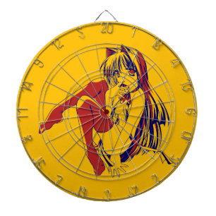 American Manga Neko Catgirl Kawaii Anime Dartscheibe
