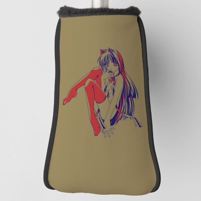 American Manga Neko Catgirl Kawaii Anime Golf Headcover (Rotieren 90)