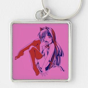 American Manga Neko Catgirl Kawaii Anime Schlüsselanhänger