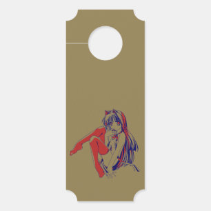 American Manga Neko Catgirl Kawaii Anime Türanhänger