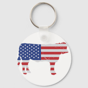 American Meat USA Flag GRILLEN Beef Proud Butcher Schlüsselanhänger