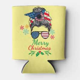 American Messy Bun Christmas Cooler Dosenkühler