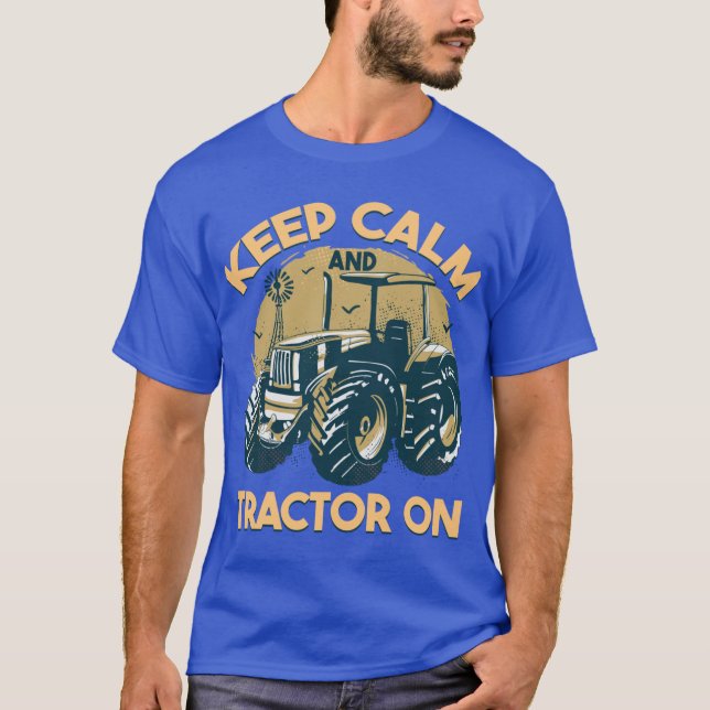 American Midwest Bauer Comic Style US Patriotic T-Shirt (Vorderseite)