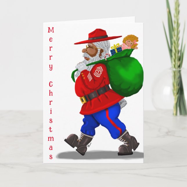 American Military Santa Greeting Card Karte (Vorderseite)