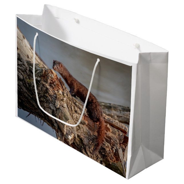 American Mink Große Geschenktüte (Vorderseite Schrägansicht)