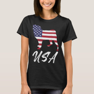 American Mops USA Flag TShirt für Mops Lovers Esse