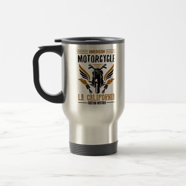American Motorrad LA California Custom Motors Reisebecher (Links)