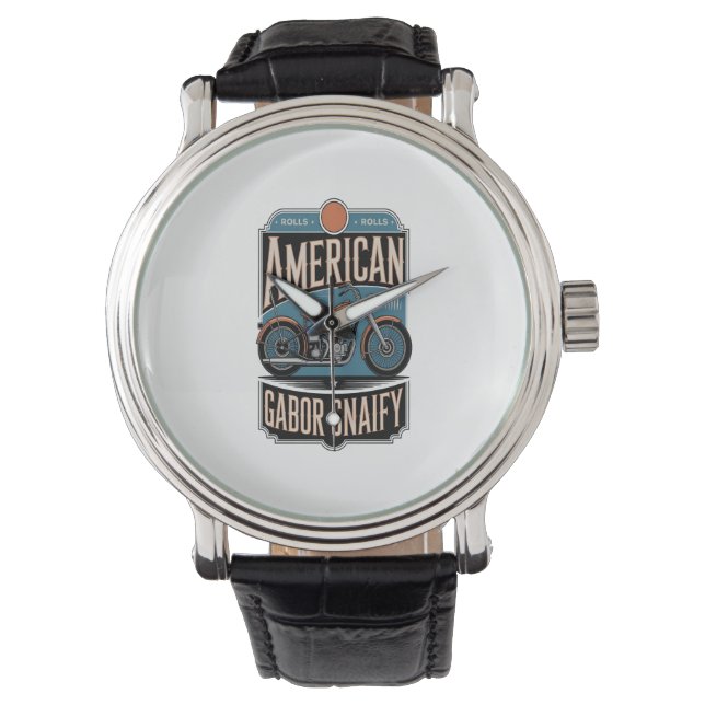 American Motorrad Vintag Armbanduhr (Vorderseite)