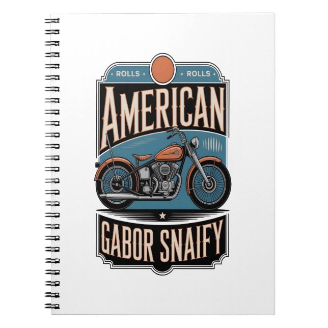 American Motorrad Vintag Notizblock (Vorderseite)